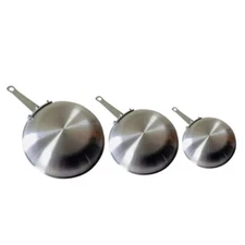 Central Exclusive Keystone 8", 10", and 12" Non-Stick Fry Pan Set with Three