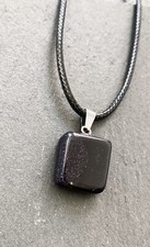 Blue Sandstone Necklace Reiki Healing Pendant