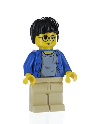 Lego Harry Potter 4755 Blue Open Shirt Torso, Tan Legs Minifigure 