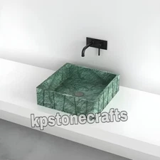 Emerald Green Marble Countertop Washbasin – Luxury Green Guatemala Marble Sink
