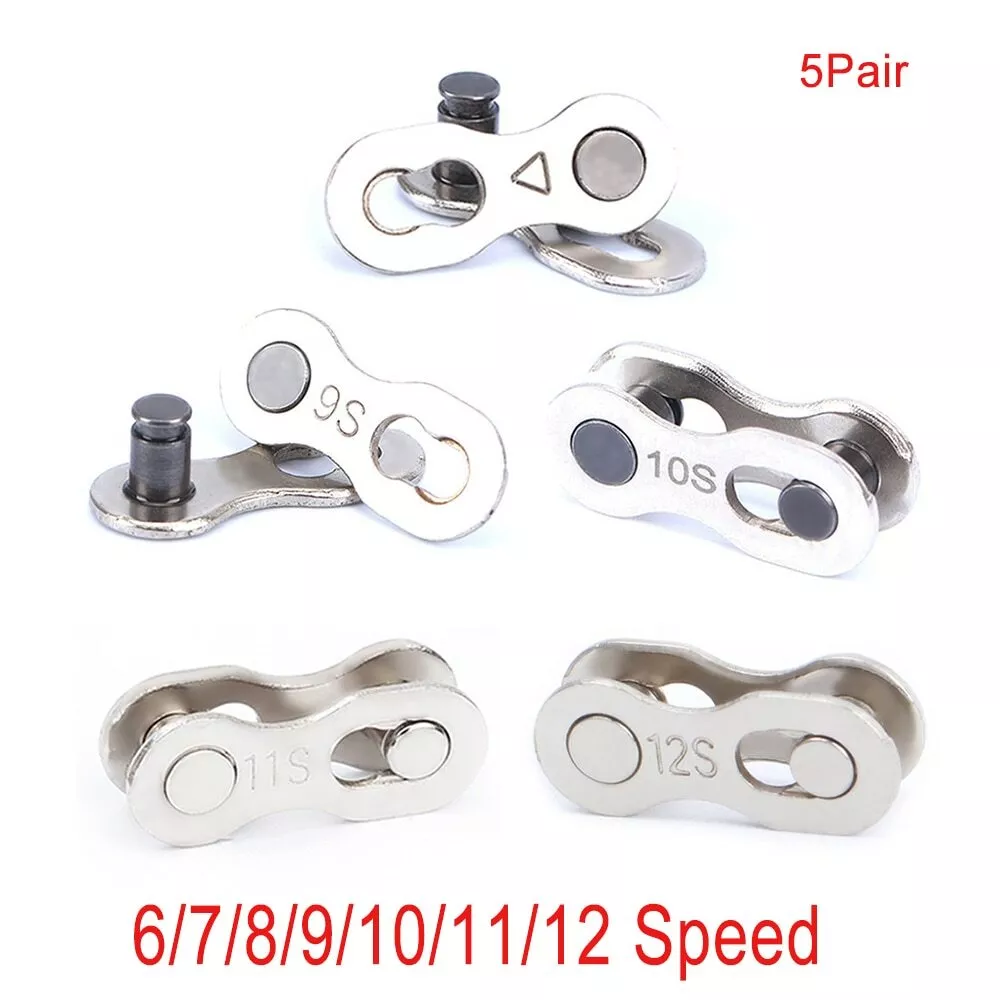 5 Pair Bike Missing Chain Quick Link Connector for 6 7 8 9 10 11