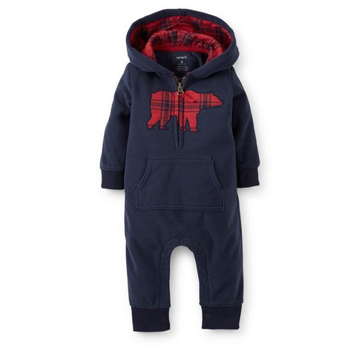 Kids Baby Boy Warm Infant Romper Jumpsuit Bodysuit Hooded Clothes Outfit - Afbeelding 19 van 25