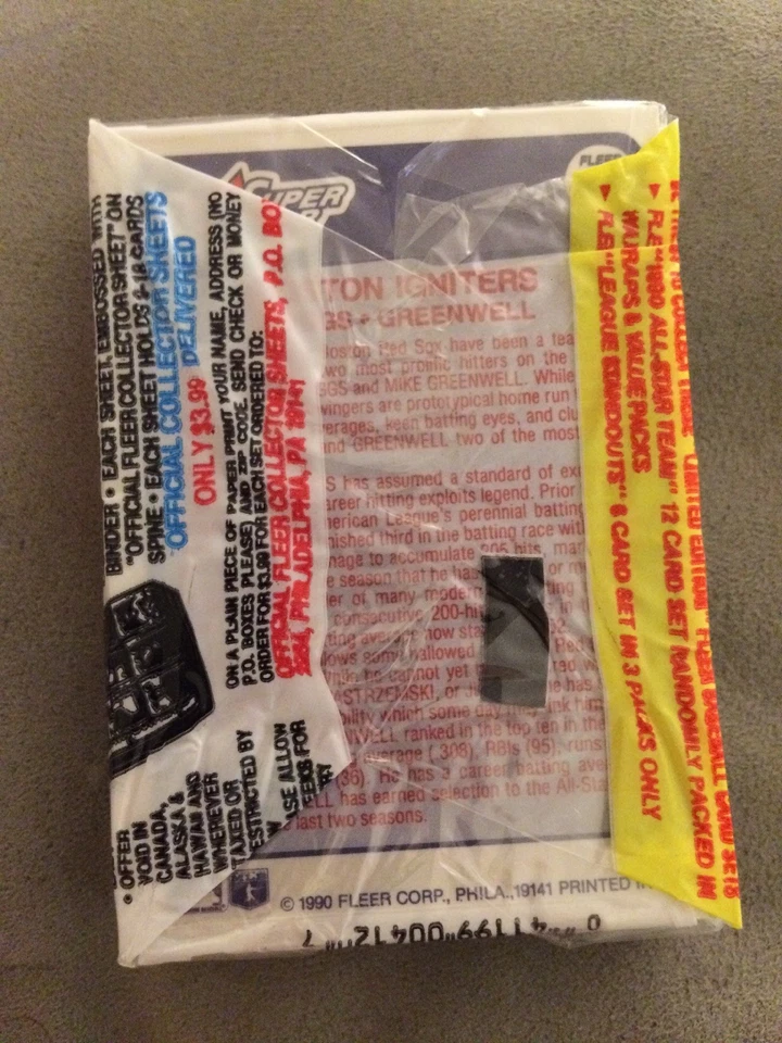 Paquete de violonchelo Fleer 1990 Mike LaCoss Boston Igniters Wade Boggs Mike Greenwell Foto 2 de 2