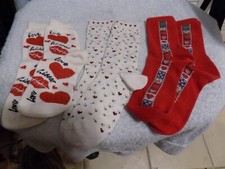 3 Pairs Of Women's Valentine's Day Heart Socks New No Tags