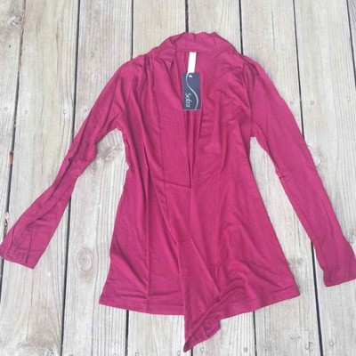 Sofra perfect lightweight rayon cardigan burgundy red medium