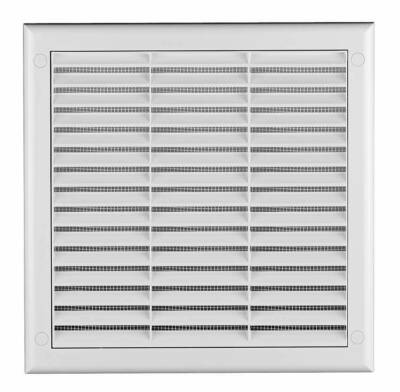 Lüftungsgitter 190 mm x 190 mm mit 100 mm Kanal Rohranschluss Fliegengitter