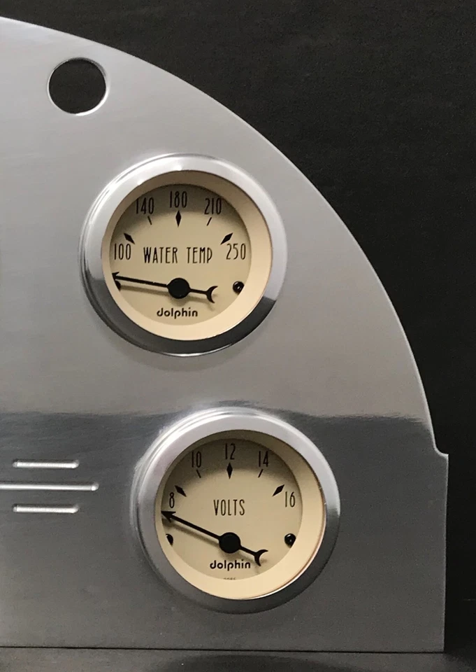 Ford Car 1956 calibre 5 panel de instrumentos inserto aluminio pulido programable bronceado Foto 4 de 4