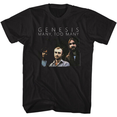 Genesis Phil Collins Many Too Many Men's T Shirt Rock Band Tour Music Merch