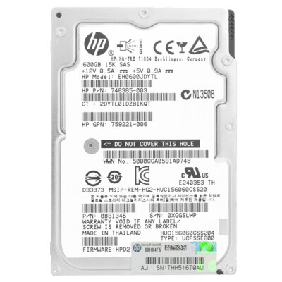 Festplatte HP 600Gb EH0600JDYTL SAS III 15 000Rpm 2.5'' Zoll 748385-003