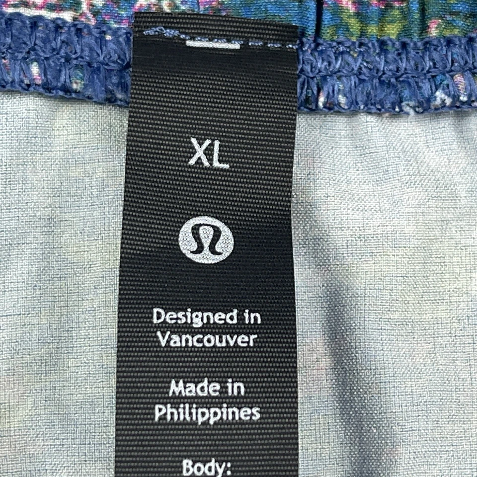 Lululemon Mens Shorts XL Blue Pace Breaker Polyester Stretch Yoga Zip Swim Sport - Image 3 of 4