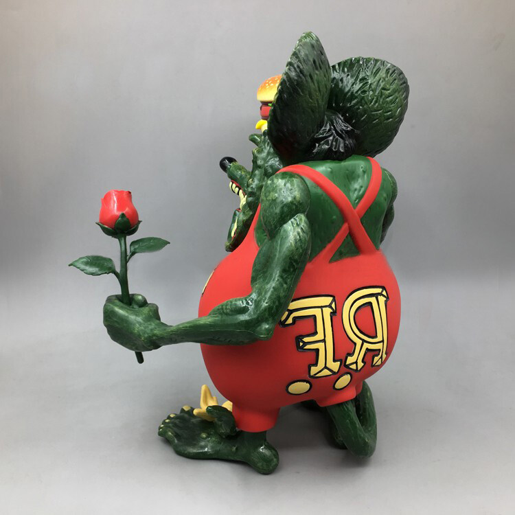 Rat Fink Hamburger & Rose PVC Action Figure Toy Chird Gift