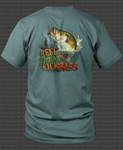 Reel Women Kick Bass Largemouth Bass Fishing T Shirt Clearance Item Ebay
