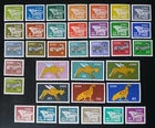 IRELAND 1974-82 COMPLETE DEFINITIVE SET 35 VALUES UNWATERMARKED PAPER MNH CAT€55
