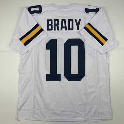 tom brady michigan jersey white