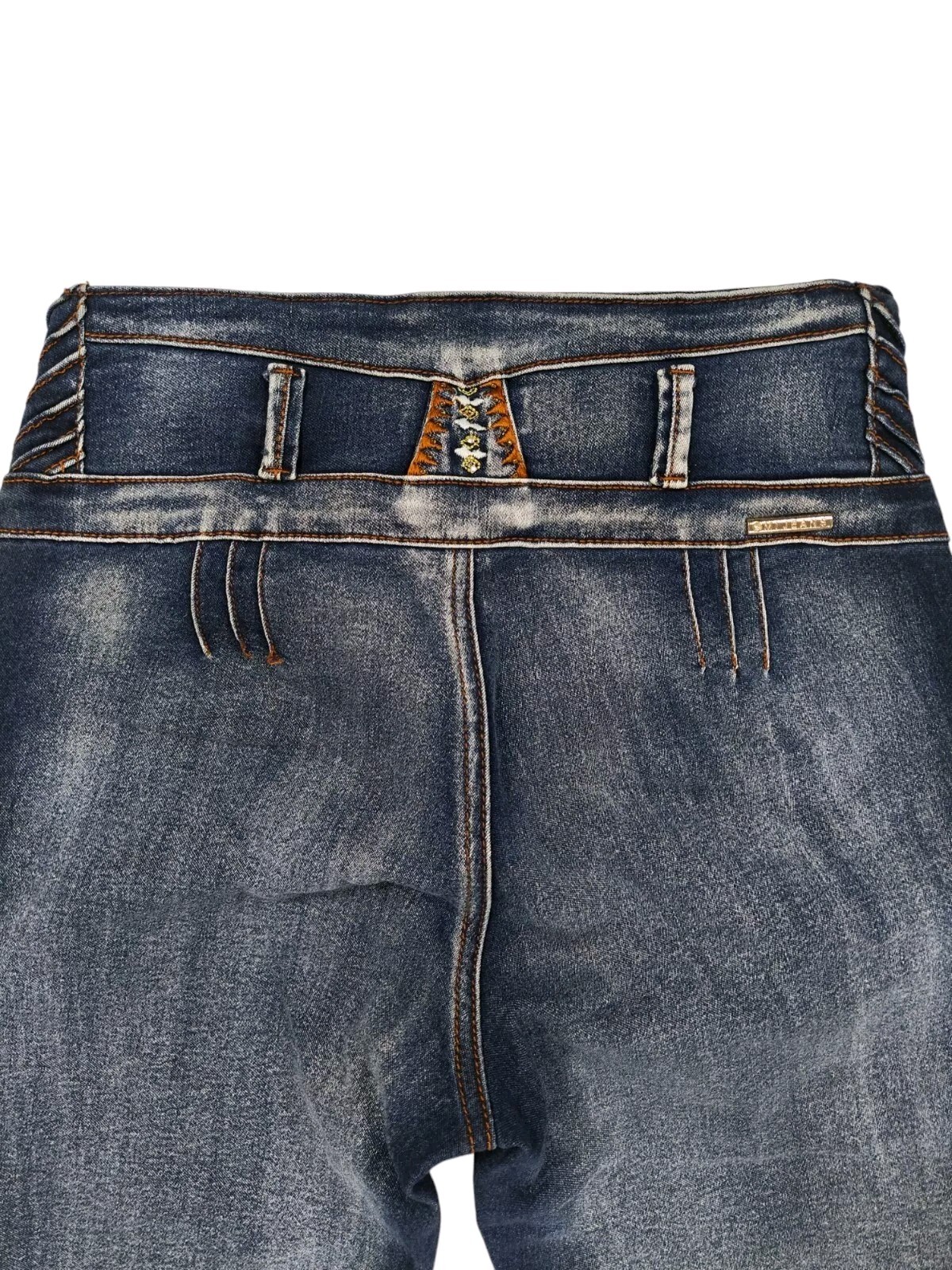 Mi Jeans Mid Rise Skinny Women's Size 1 25W 31L Blue Stretch Bareback image 5