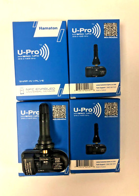 4 Pack U-Pro Hybrid NFC Universal Sensor w/ Snap-In 315MHz&433MHz Rubber Stem