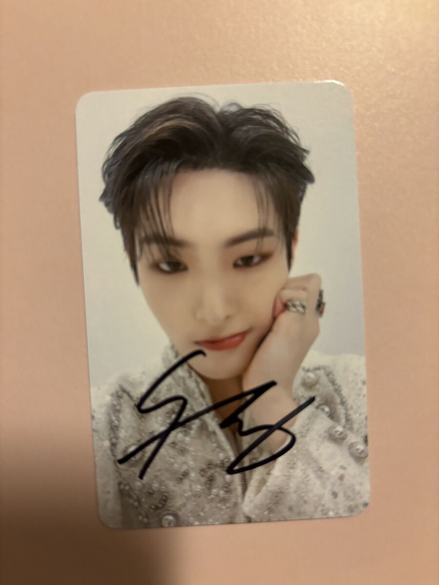 ATEEZ MINGI A-tiny Zone Autographed Signed Photo Card ATEEZ MINGI A-tiny Zone Autographed Signed Photo Card