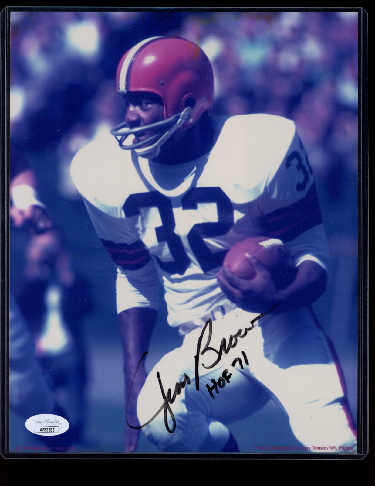 Jim Brown Autographed Signed Cleveland Browns 8x10 Photo JSA COA - 