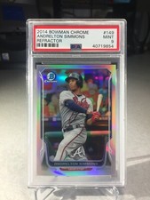 2014 Bowman Chrome Refractor 220/500 Andrelton Simmons #149 - PSA 9 - POP 1