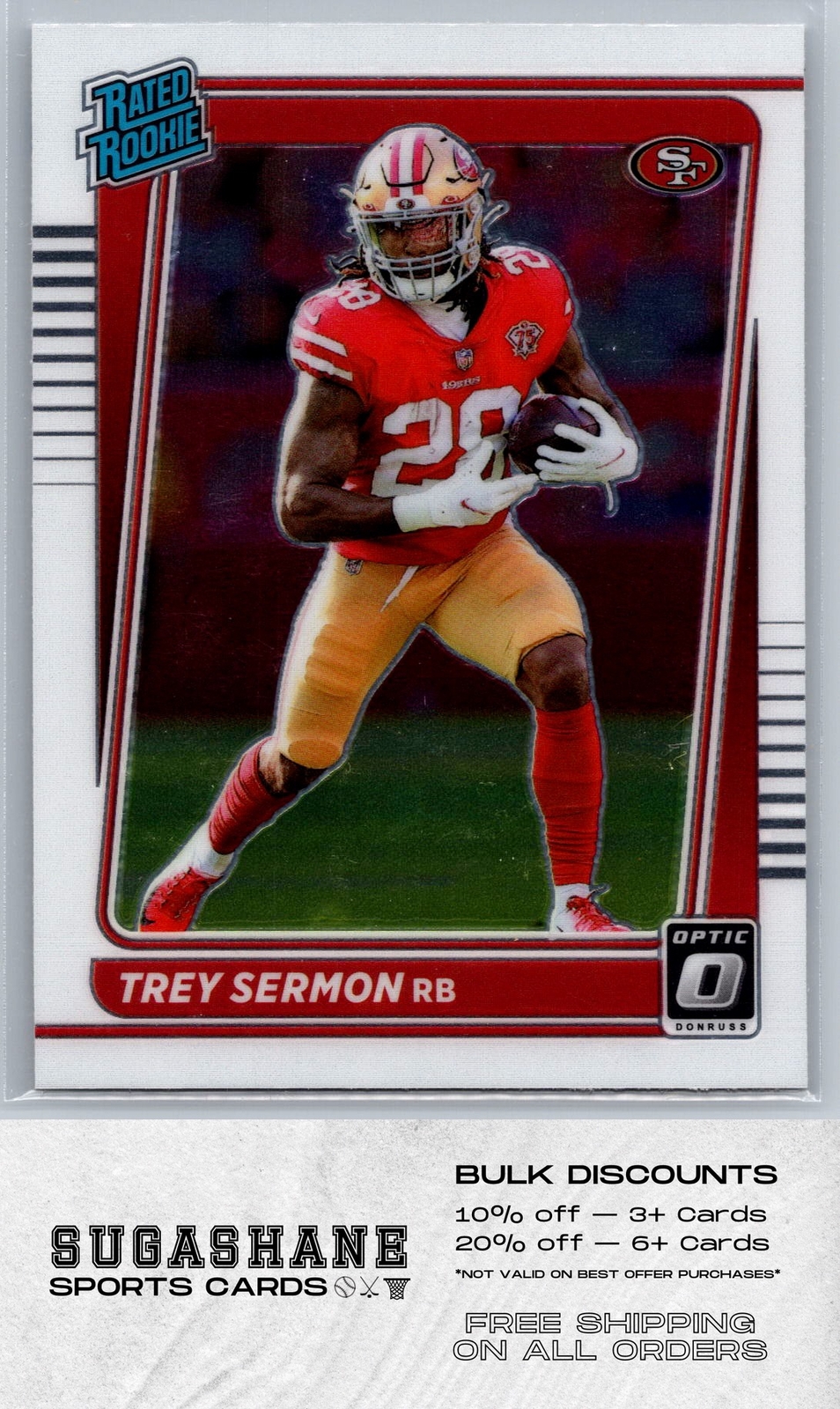 Trey Sermon Panini Donruss Optic #224 Base