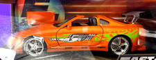 Brian's Toyota Supra Orange with Graphics Fast Furious 1/24 Diecast js