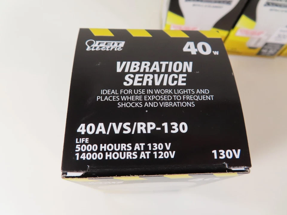 (8) 40w Feit Light Bulbs Frosted Vibration Service A19 40A/VS/RP-130 - Image 2 of 4