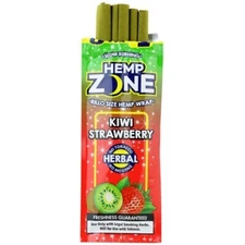 H. Zone Organic Herbal Wrap Full Box 15/5CT - 75 Wraps Total | KIWI STRAWBERRY