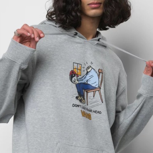 VANS Sudadera con Capucha Skate Gráfico Heather Gris - Imagen 2 de 3