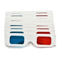 10Pcs Red Blue 3D Glasses Cyan Cardboard Paper Glasses Movie Game Glasses