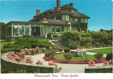 Newport Rhode Island Hammersmith Farm Terrace Garden Vintage Postcard
