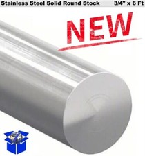 Stainless Steel Rod 3/4" x 6 Feet Solid Round Stock 304 Unpolished 72" Length