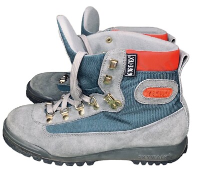 Tecnica Skywalk Trekking Gray Suede Hiking Boots Mens 6 Womens 7 VTG 90s Vintage Men main image 4