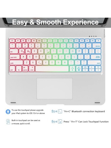 Touch iPad Pro 12.9 Hülle mit Tastatur, Keyboard Case für iPad Pro 12,9 Zoll 5. - Bild 5 von 7