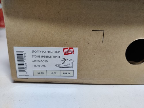 WOMENS FITFLOP UK 5 EU 38 BLACK STONE PEPPLE PRINT SPORTY-POP HIGH TOP TRAINERS - Picture 6 of 6