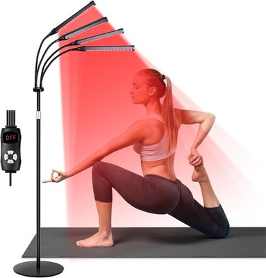 Red Light Therapy Lamp with Stand, 660nm Red & 850nm Infrared Light for Body