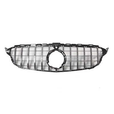 Sportgrill Kühlergrill Gitter für Mercedes C-Klasse W205 Facelift 2019+ Chrom