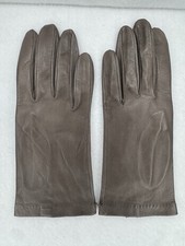 Brown Leather Womens Sz 7 Gloves Silk Lined Classic Dress Winter Cold Weather