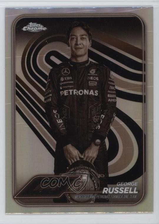 2024 Topps Chrome Formula 1 F1 Drivers Sepia Refractor George Russell #5 0tu4