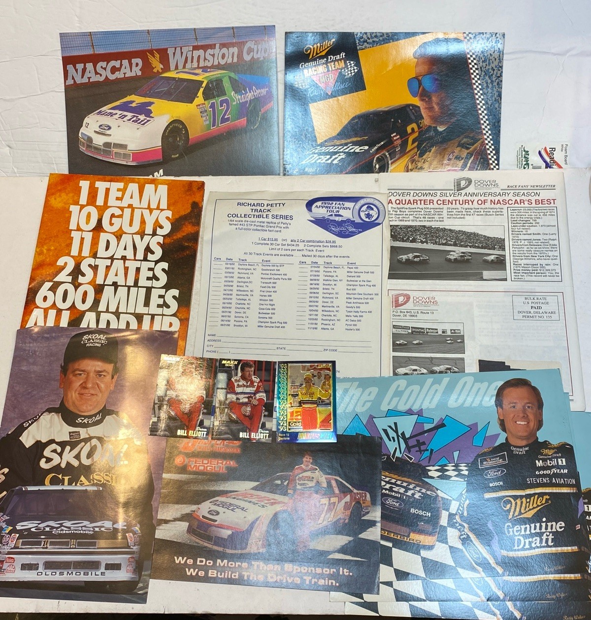 NASCAR Lot Driver Fan Photo Cards Rusty Wallace Bobby Hillin Derrick Cope Petty