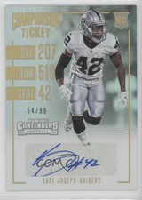 2016 Panini Contenders Championship Ticket 54/99 Karl Joseph #136 Auto 1k9