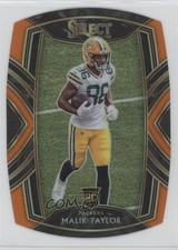 2020 Panini Select Club Level Orange Prizm Die-Cut Malik Taylor #282 0b3