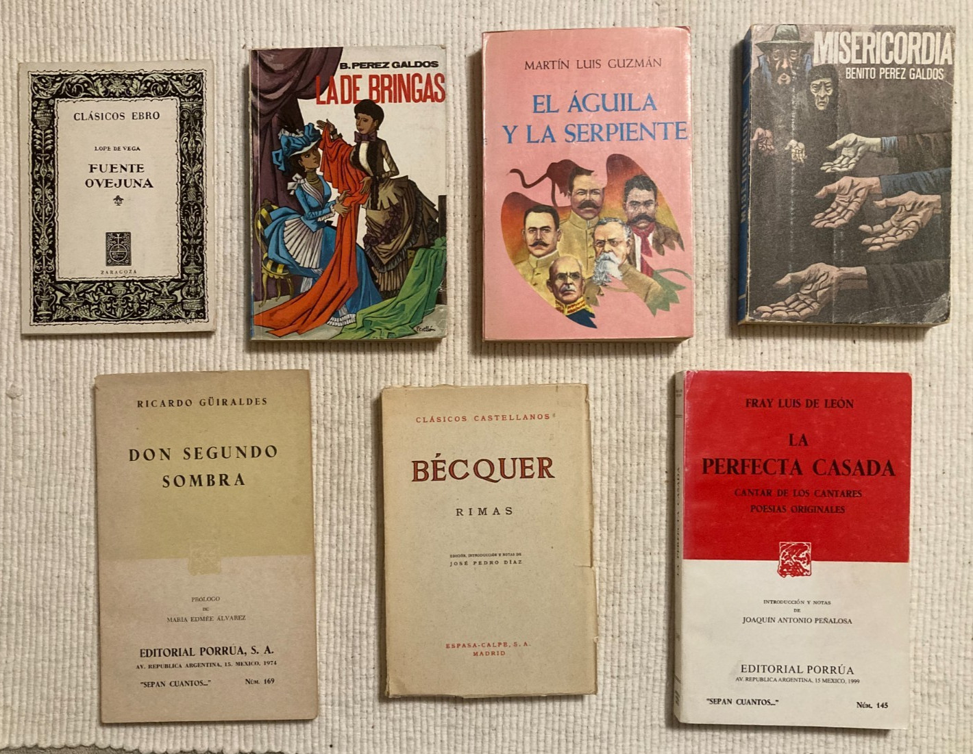 LOT 7 vtg books Spanish & Hispanic Literature -  literatura española e hispánica