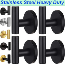 Towel Hooks for Bathroom Kitchen Chrome Holder Rack Hanger Hook Door Wall Mount