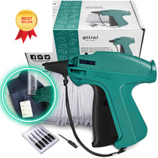 GILLRAJ® Price Tagging Tag Gun Set with 5000 x 2" Pins, Green & Black 