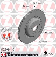 2X Zimmermann Bremsscheibe Formula F 150.2964.32 FüR BMW 7Er G11 G12 X5 G05 F95