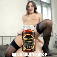 #1 BEST-MALE ENLARGER THICKER LONGER BIGGER 4" GROWTH ENLARGEMENT 60 GUMMIES