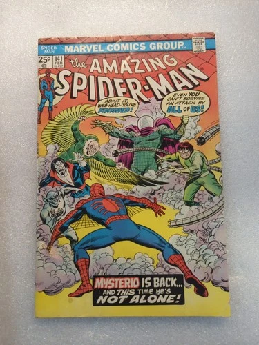 The AMAZING SPIDER-MAN #141 FEB 1975 ~ Marvel 1st Appearance New Mysterio VG-