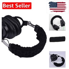 Universal Fit Black Headphone Headband Cover - Easy Install Knitted Protector