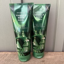 NEW Bath Body Works VANILLA BEAN NOEL Body Cream Lotion Moisturizer 8oz X2