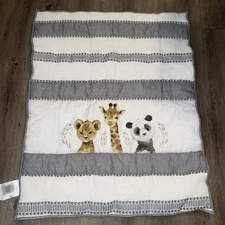 Levtex Baby Nursery Baby Blanket Quilt Crib Comforter Giraffe Tiger Panda Stripe